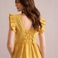 Angelina Yellow Gingham Top In Yellow