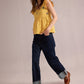 Angelina Yellow Gingham Top In Yellow
