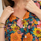Zoe & Zinnia Floral Top In Multicolor