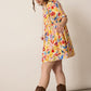 Camellia Floral Pattern Dress  In Multicolor