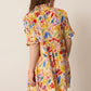 Camellia Floral Pattern Dress  In Multicolor