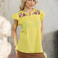 Calanthe Embroidered Top In Yellow