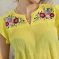 Calanthe Embroidered Top In Yellow