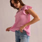 Calanthe Embroidered Top In Pink