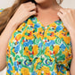 Leilani Floral Pattern Top In Yellow and Blue
