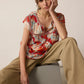 Posey Floral Print Top  In Multicolor