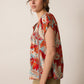Posey Floral Print Top  In Multicolor