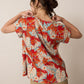 Posey Floral Print Top  In Multicolor