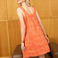 Talia Tribal Pattern Dress  In Peach