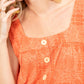 Talia Tribal Pattern Dress  In Peach