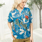 Plumeria Passion Top In Blue