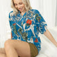 Plumeria Passion Top In Blue