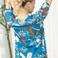 Plumeria Passion Top In Blue