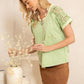 Gennianna Willow Green Top In Light Green