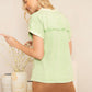 Gennianna Willow Green Top In Light Green