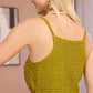 Bohera Gardenline Smocking Lace Spaghetti Strap Midi Dress in Olive Green