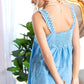 Bohera Meadow Ruffled Sleeve Lace Top in Sky Blue