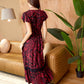 Bohera Songbloom V-Neck Sleevless Maxi Dress in Deep Rouge