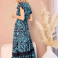 Bohera Songbloom V-Neck Sleevless Maxi Dress in Ocean Azure