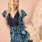 Bohera Songbloom V-Neck Sleevless Maxi Dress in Ocean Azure