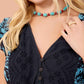Bohera Songbloom V-Neck Sleevless Maxi Dress in Ocean Azure