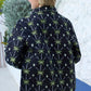 Everglade Dreams Cotton Jacket in Midnight Black & Green