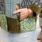 Meadow Folk Quilted Jacket with Patchwork in Dusty Green