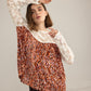 Tigerlily Lace Top in Multicolor Print