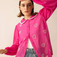 Lovestone County Beaded Shirt in Wild Pink