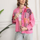 Wildberry Patchwork Shacket in Faded Pink