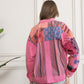 Wildberry Patchwork Shacket in Faded Pink