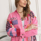 Wildberry Patchwork Shacket in Faded Pink