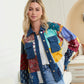 Loretta's Wild Patchwork Jacket in Painted Denim