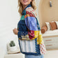 Loretta's Wild Patchwork Jacket in Painted Denim