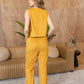 The Jolene Fringe Two Piece Set in Saddle Gold