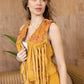 The Jolene Fringe Two Piece Set in Saddle Gold