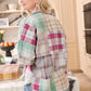 Boone Trail Stitch Shacket in Plaid Petal