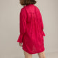 The Elowen Belle Woven Dress in Wine Pink