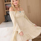 Daisywood Ruffle Smocking Dress in Oatmeal