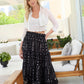 Clover Noir Cotton Skirt Ink Black