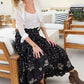 Clover Noir Cotton Skirt Ink Black