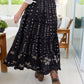 Clover Noir Cotton Skirt Ink Black