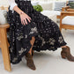 Clover Noir Cotton Skirt Ink Black
