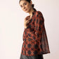 Astro Prairie Printed Top in Burnt Orange