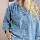 Stitched in Stardust Top in Washed Blue