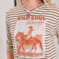 Bloomin' Ride Striped Top in Vanilla Smoke