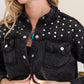 Pearl Dust Jacket in black Washed
