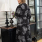 Botanica Moon Maxi Dress in Shadow Black