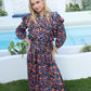 Confetti Crush Printed Dress in Wild Fuchsia