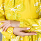 Wild Sienna Ruffle Dress in Yellow Floral print